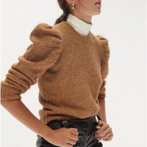 Derek Lam 10 Crosby Locken Puff Sleeve Knit Alpaca Wool Sweater Size XS $350